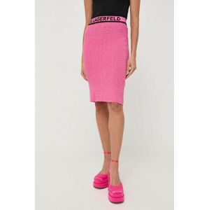 Sukňa Karl Lagerfeld ružová farba, mini, puzdrová