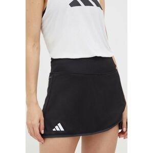 Športová sukňa adidas Performance Club čierna farba, mini, rovný strih