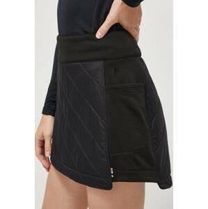 Športová sukňa Smartwool Smartloft čierna farba, mini, rovný strih