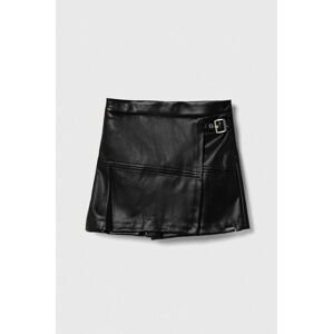 Detské krátke nohavice Guess čierna farba, jednofarebné, nastaviteľný pás