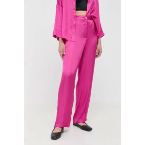 Nohavice MAX&Co. dámske, ružová farba, široké, vysoký pás