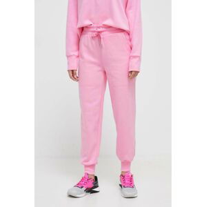 Tepláky adidas by Stella McCartney ružová farba, jednofarebné