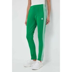 Tepláky adidas Originals zelená farba, s nášivkou