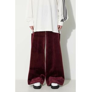 Tepláky adidas Originals Velvet Pant Maroon bordová farba, jednofarebné, IL5744