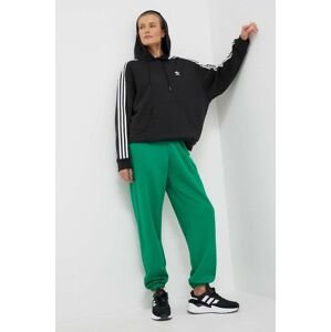 Tepláky adidas Originals zelená farba, jednofarebné