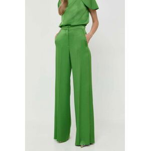 Nohavice Marella dámske, zelená farba, široké, vysoký pás