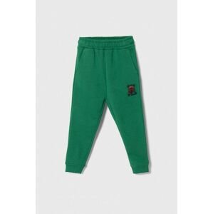 Detské tepláky Fila THALHEIM sweat pants zelená farba, s nášivkou