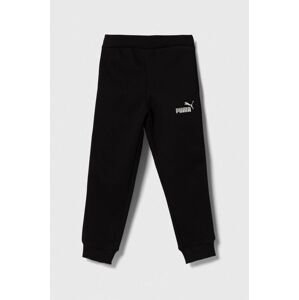 Detské tepláky Puma ESS+ Sweatpants FL cl G čierna farba, jednofarebné