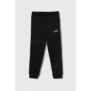 Detské tepláky Puma ESS+ ANIMAL Sweatpants FL G čierna farba, s potlačou