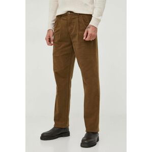 Manšestrové nohavice Lindbergh béžová farba, rovné