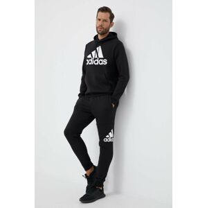 Tepláky adidas čierna farba, s potlačou