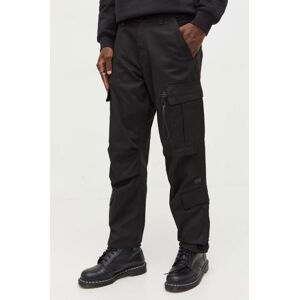 Bavlnené nohavice G-Star Raw čierna farba, rovné