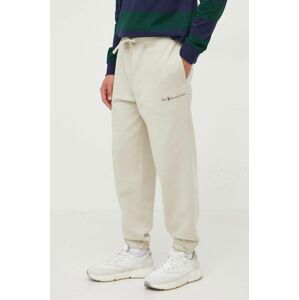Nohavice Polo Ralph Lauren pánske, béžová farba, s potlačou