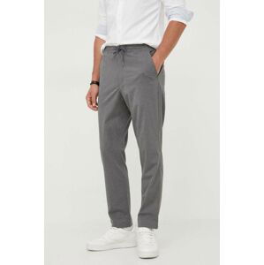 Nohavice Polo Ralph Lauren pánske, šedá farba, rovné