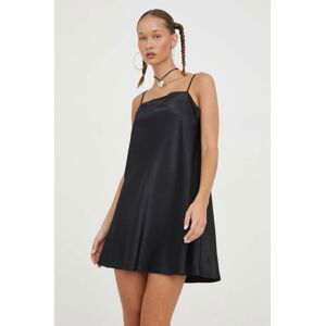 Šaty Abercrombie & Fitch čierna farba, mini, oversize