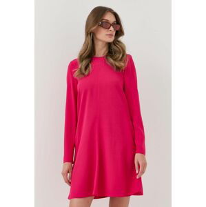 Šaty Red Valentino ružová farba, mini, áčkový strih