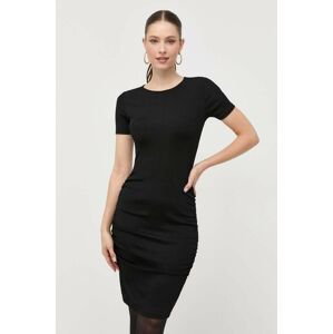 Šaty Armani Exchange čierna farba, mini, priliehavá