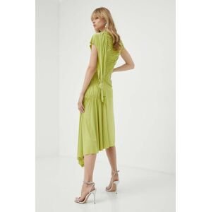 Šaty Victoria Beckham zelená farba, maxi, áčkový strih