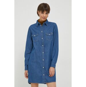 Rifľové šaty Pepe Jeans MAYA mini, rovný strih