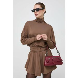 Šaty Pinko hnedá farba, mini, oversize