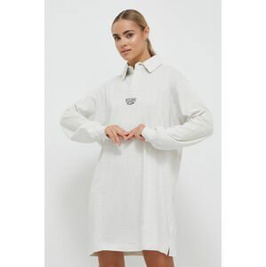 Bavlnené šaty Reebok Classic šedá farba, mini, rovný strih