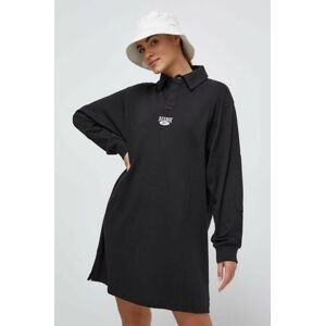 Bavlnené šaty Reebok Classic čierna farba, mini, oversize