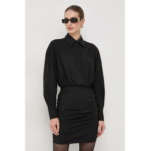 Šaty La Mania čierna farba, mini, priliehavá