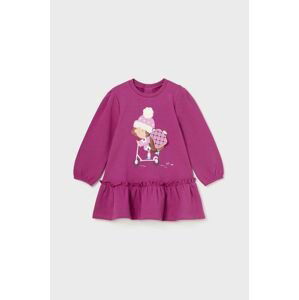 Šaty pre bábätká Mayoral fialová farba, mini, oversize