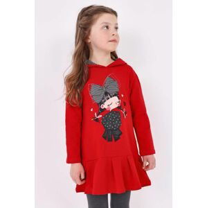 Dievčenské šaty Mayoral červená farba, mini, oversize