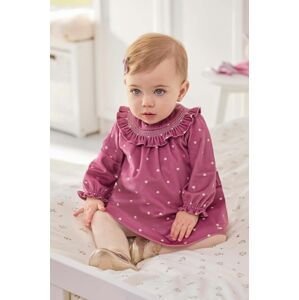 Šaty pre bábätká Mayoral Newborn fialová farba, mini, áčkový strih