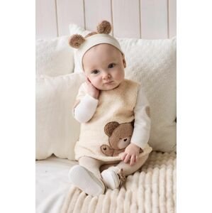 Šaty pre bábätká Mayoral Newborn béžová farba, mini, oversize