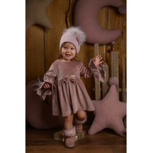 Šaty pre bábätká Jamiks ružová farba, mini, áčkový strih
