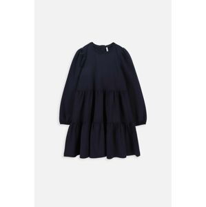 Dievčenské šaty Coccodrillo tmavomodrá farba, mini, áčkový strih