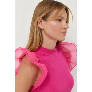Blúzka Karl Lagerfeld dámska, ružová farba, jednofarebná