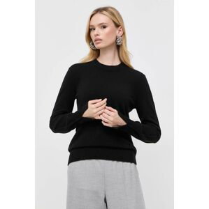 Kašmírový sveter BOSS x FTC čierna farba, tenký