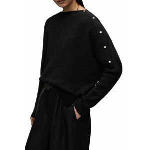 Vlnený sveter AllSaints RAVEN JUMPER dámsky, čierna farba