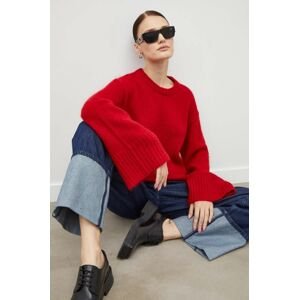 Vlnený sveter By Malene Birger dámsky, červená farba