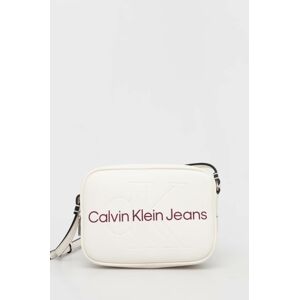 Kabelka Calvin Klein Jeans biela farba