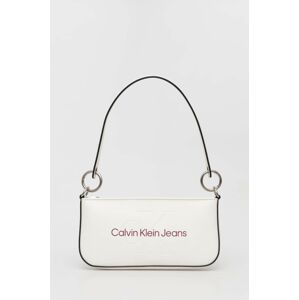 Kabelka Calvin Klein Jeans biela farba