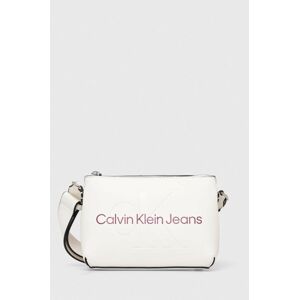 Kabelka Calvin Klein Jeans biela farba