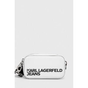 Kabelka Karl Lagerfeld Jeans biela farba