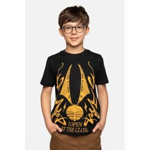 Detské bavlnené tričko Coccodrillo x Harry Potter čierna farba, s potlačou