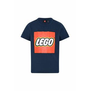 Detské bavlnené tričko Lego tmavomodrá farba, s potlačou