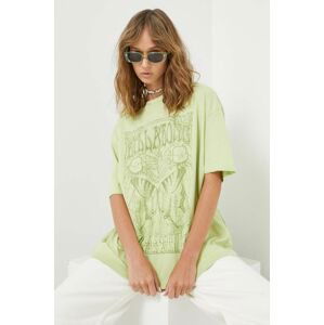 Bavlnené tričko Billabong zelená farba
