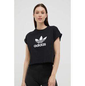 Bavlnené tričko adidas Originals čierna farba