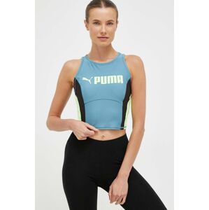 Tréningový top Puma Fit Eversculpt tyrkysová farba