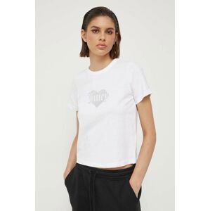 Bavlnené tričko Juicy Couture biela farba