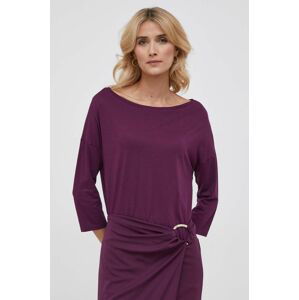 Tričko s dlhým rukávom Sisley dámsky, fialová farba