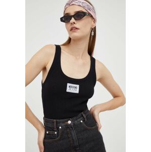 Top Moschino Jeans dámsky, čierna farba