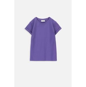 Detské tričko Coccodrillo fialová farba, jednofarebný